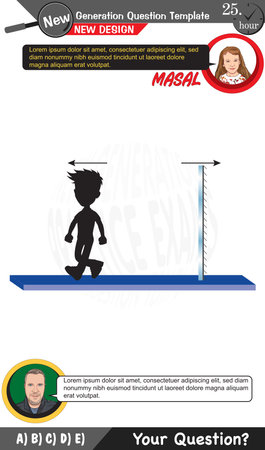 Physics, Physical concepts, High school, middle school, exam question template, numerical lessons, verbal lessons, Next generation problems, dad, girl, for teachers, editableのイラスト素材