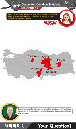 Geography, Geographic concepts, High school, middle school, exam question template, numerical lessons, verbal lessons, Next generation problems, dad, girl, for teachers, editableのイラスト素材