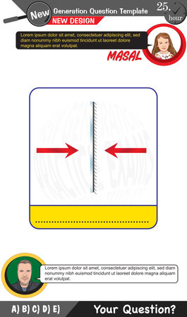 Physics, Physical concepts, High school, middle school, exam question template, numerical lessons, verbal lessons, Next generation problems, dad, girl, for teachers, editableのイラスト素材
