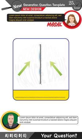 Physics, Physical concepts, High school, middle school, exam question template, numerical lessons, verbal lessons, Next generation problems, dad, girl, for teachers, editableのイラスト素材