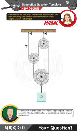 Physics, Physical concepts, High school, middle school, exam question template, numerical lessons, verbal lessons, Next generation problems, dad, girl, for teachers, editableのイラスト素材