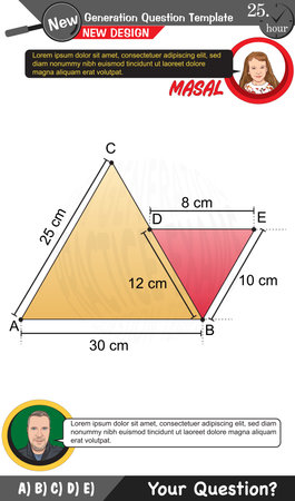 High school, middle school, exam question template, numerical lessons, verbal lessons, Next generation problems, dad, girl, for teachers, editableのイラスト素材