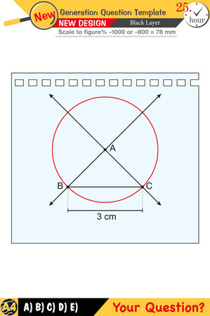 Geometry, geometric concepts, exam question template, numerical lessonsのイラスト素材