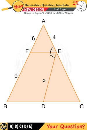 Geometry, geometric concepts, exam question templateのイラスト素材