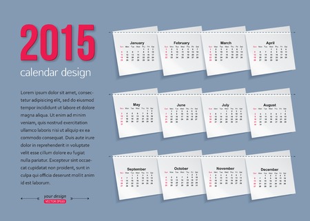 Calendar template brochure business design. のイラスト素材