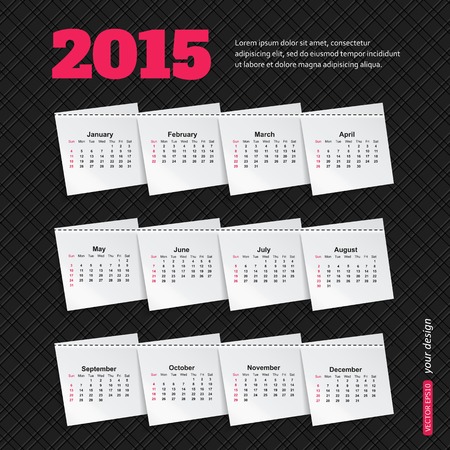 Calendar template brochure business design.のイラスト素材