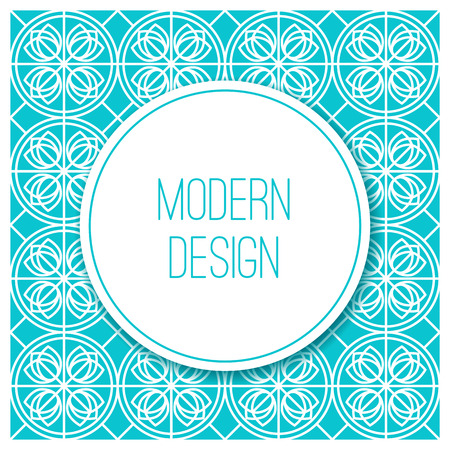 Graphic design vintage frame for logo and badges. Abstract outline patterns. Vector illustration.のイラスト素材