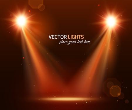Abstract disco background with spot lights and bright rays.のイラスト素材