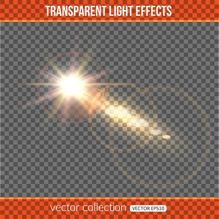 Glowing comet over transparent background. Comet with lights effect. Vector illustration with abstract comet.のイラスト素材