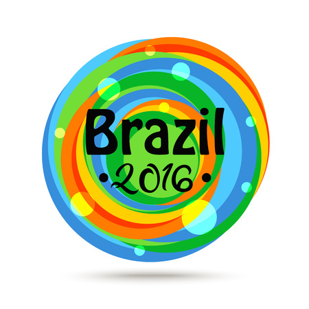 Brazil travel background for tourist banner, poster, flyer, brochure.のイラスト素材