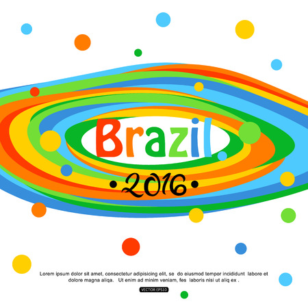 Brazil travel background for tourist banner, poster, flyer, brochure.のイラスト素材