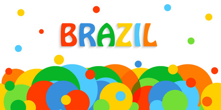 Brazil travel background for tourist banner, poster, flyer, brochure.のイラスト素材