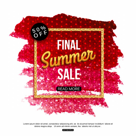 Final summer sale banner template.のイラスト素材