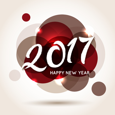 2017 Merry Christmas and Happy New Year Background with abstract christmas ball for greetings cards, poster, banner.のイラスト素材