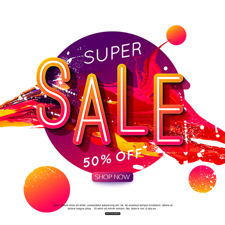 vector sale banner layout design for online shopping and printingのイラスト素材
