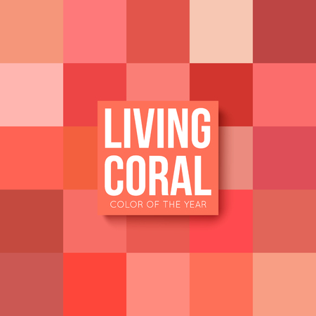 Living coral palette color of the year 2019のイラスト素材