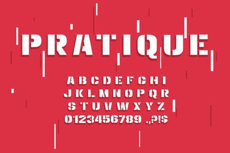 Vector modern font and alphabet.のイラスト素材