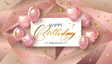 Vector happy birthday card templateのイラスト素材