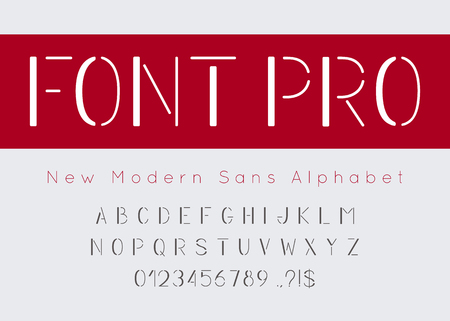 Vector geometric font and alphabet.のイラスト素材