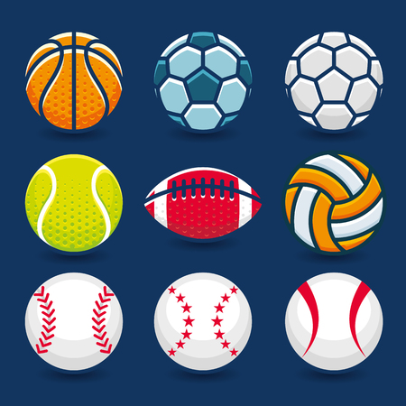 Set of Sports Balls.Vector Illustration.のイラスト素材