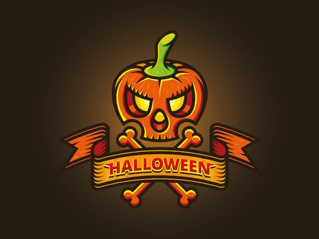 Happy Halloween Label Templateのイラスト素材