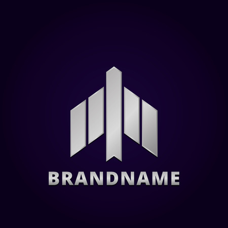 Abstract business logo design template, emblem template editable for your business.のイラスト素材