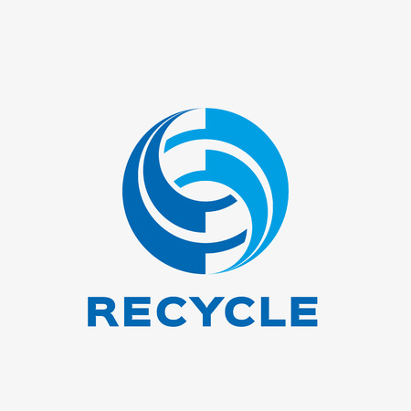 Abstract recycling  logo. Abstract business logo design template. Logo template editable for your business.のイラスト素材