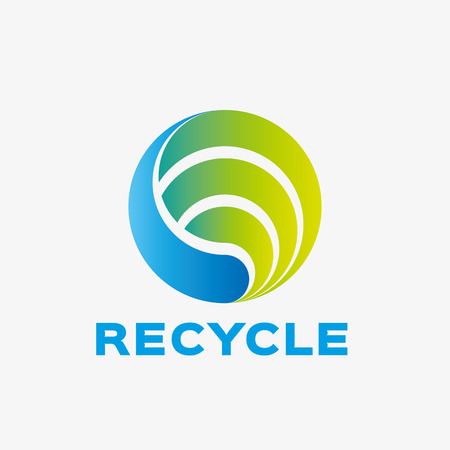 Abstract recycling  logo. Abstract business logo design template. Logo template editable for your business.のイラスト素材