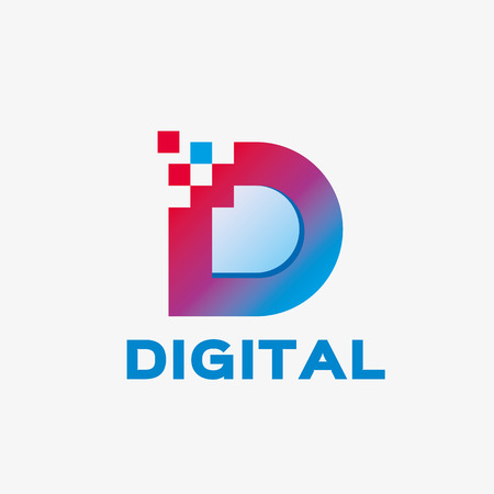Abstract letter D logo. Abstract business logo design template. Logo template editable for your business.のイラスト素材