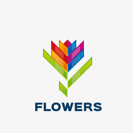 Abstract flower logo. Abstract business logo design template. Logo template editable for your business.のイラスト素材