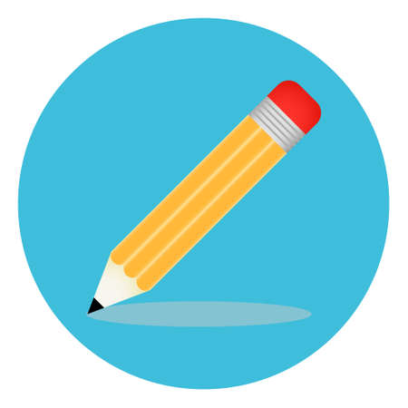 Pencil icon signs of education in trendy flat style isolated. Stock Vector illustration.のイラスト素材