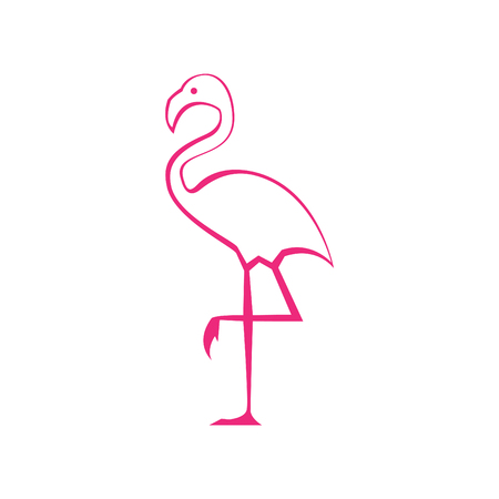 Flamingo icon - vector illustrationのイラスト素材