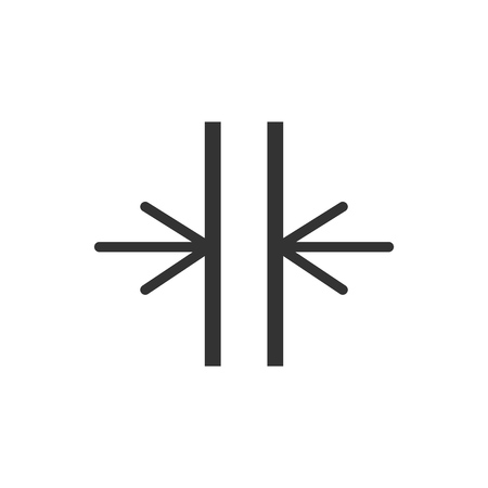 Thickness icon, vector illustration on white background.のイラスト素材