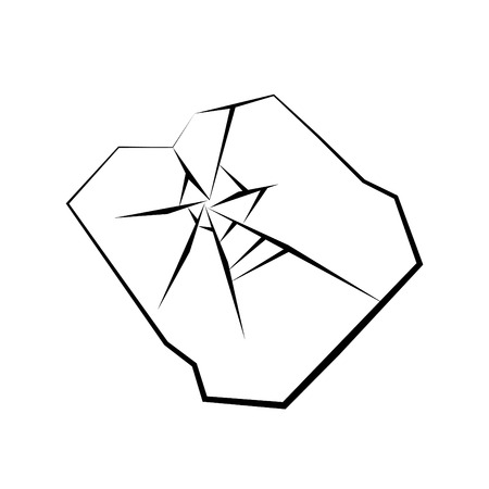 broken glass iconのイラスト素材