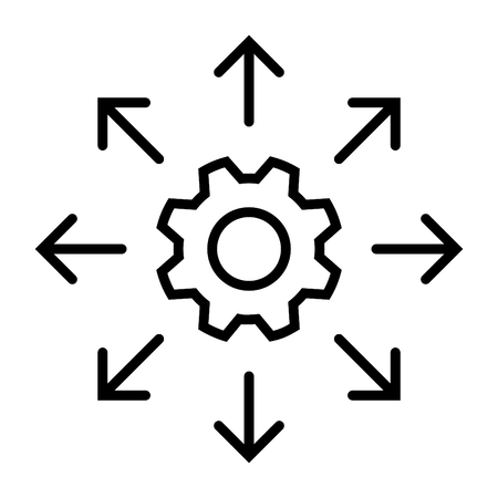 Distribution icon, vector illustrationのイラスト素材