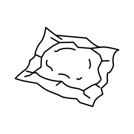 food in vacuum plastic bag iconのイラスト素材