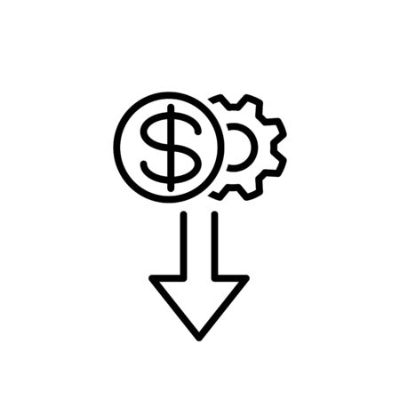 cost reduction iconのイラスト素材