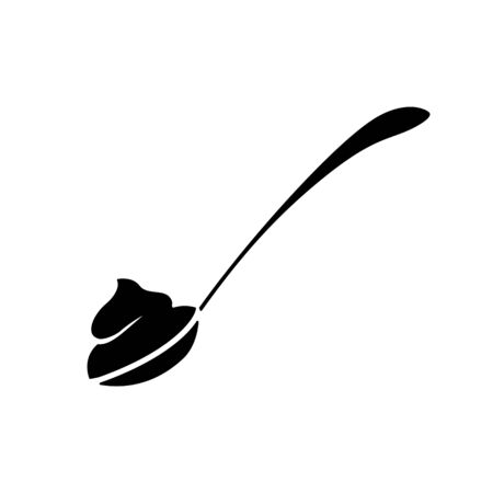 Yogurt with spoon iconのイラスト素材