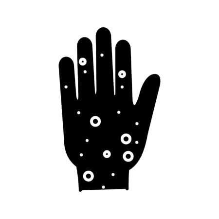 Rash hand icon.のイラスト素材