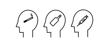 Addict icon, vectorのイラスト素材