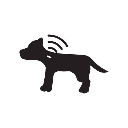 Dog microchip iconのイラスト素材