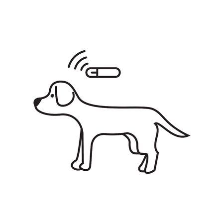 Dog microchip iconのイラスト素材