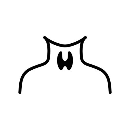 Cancer Thyroid icon, vectorのイラスト素材