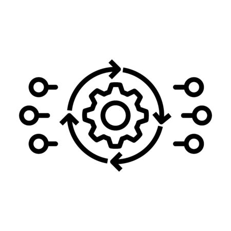 Algorithm icon, vector illustrationのイラスト素材