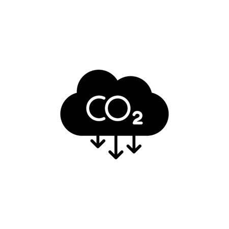 Carbon emissions reduction iconのイラスト素材