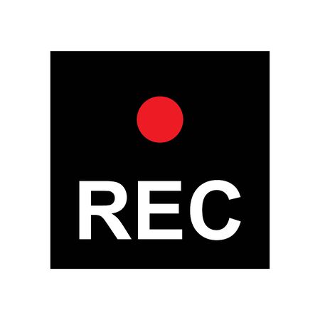 Recording Icon, vector illustrationのイラスト素材