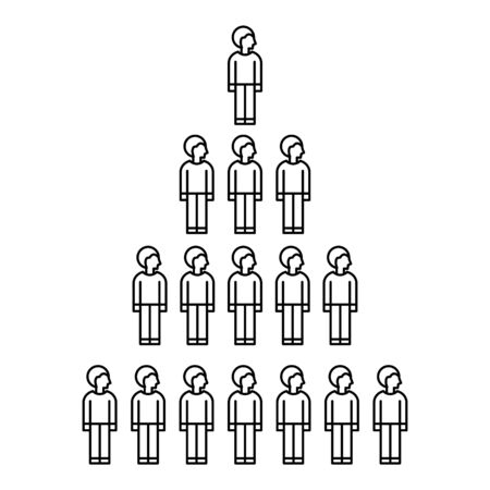 pyramid people iconのイラスト素材