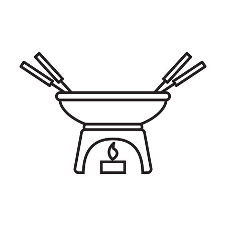 Melting fondue pot iconのイラスト素材