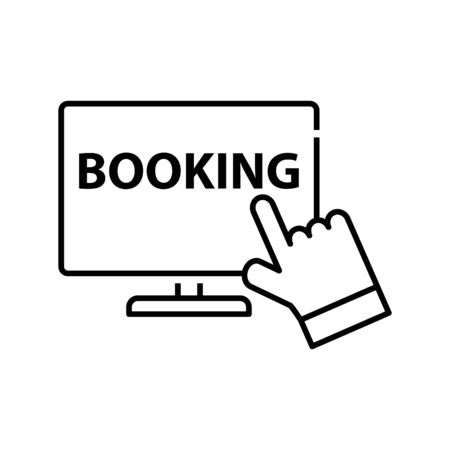 booking icon, vector illustrationのイラスト素材