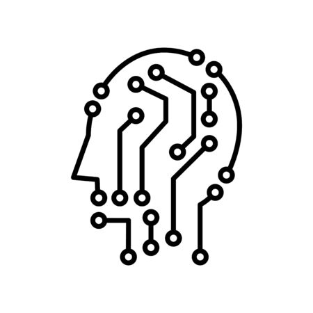 Techno head icon